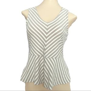 Striped Peplum Tank